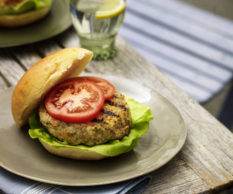 Burger di pollo e quinoa