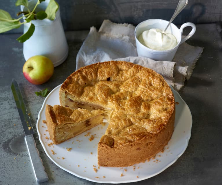 Gedeckter Apfelkuchen