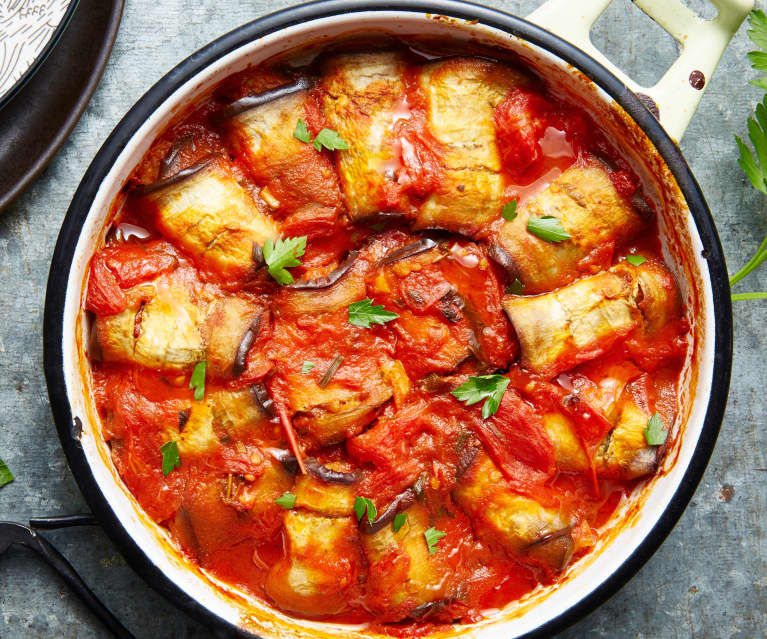 Cannelloni d'aubergine à la tomate