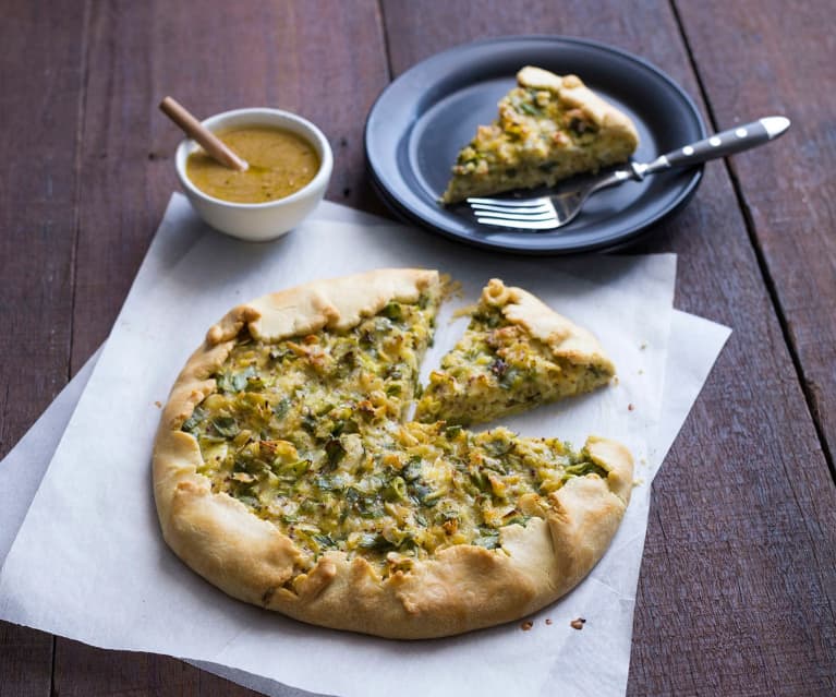 Cheese and spring onion galette Cheese and spring onion galette