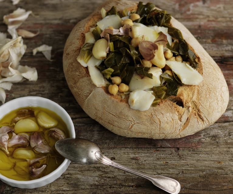 Bacalhau da ceia no pão