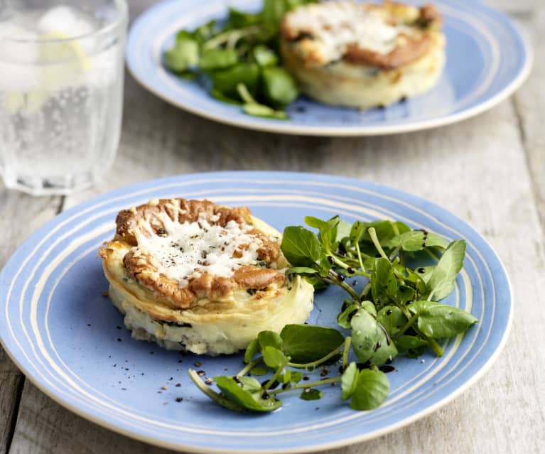 Twice-Baked Watercress, Goat's Cheese and Hazelnut Soufflé