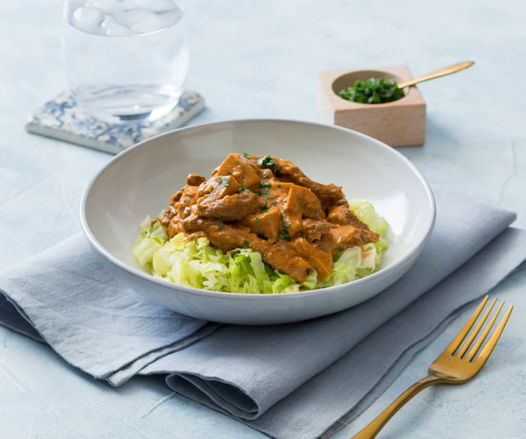 Beef and mushroom stroganoff