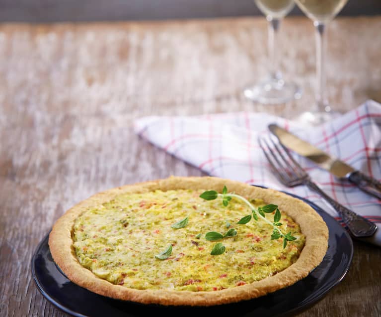 Quiche de brócoli con harina de quinoa