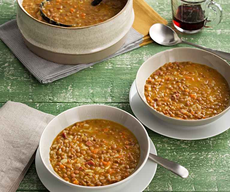 Lentejas con arroz al aroma de jerez Lentejas con arroz al aroma de jerez
