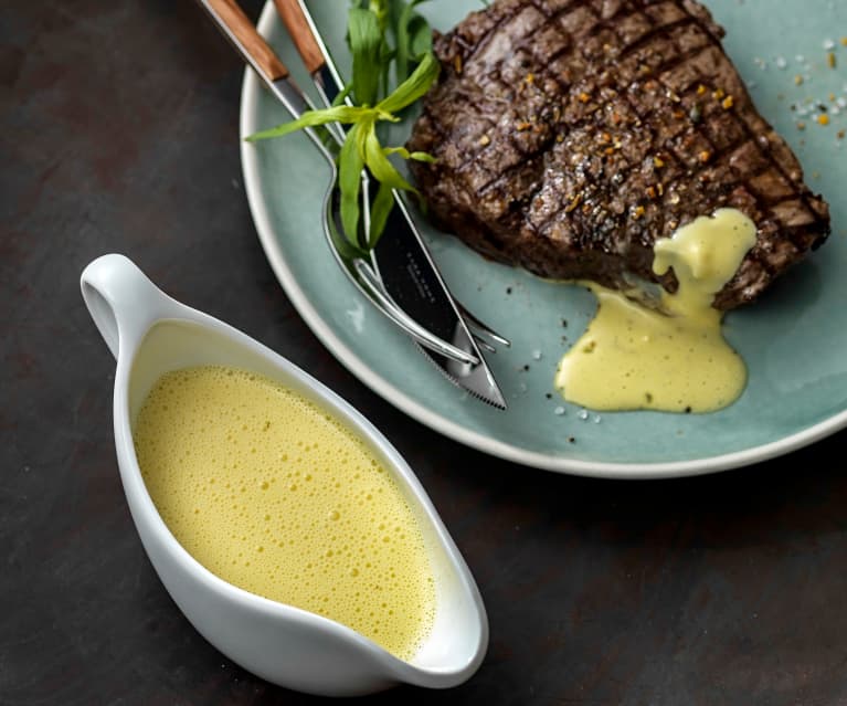 Perfect steak with sauce Bernaise