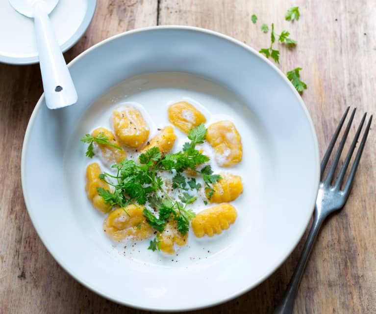 Gnocchis de courge au lait d'amande