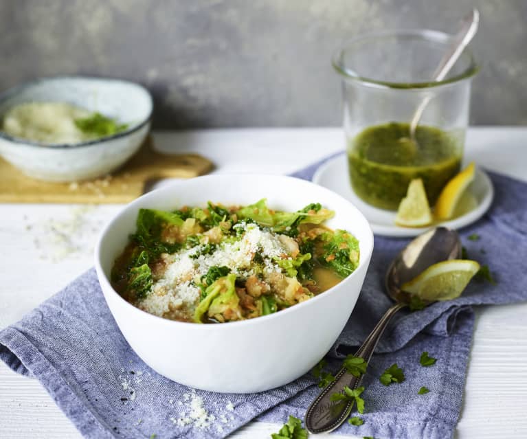 Ribollita mit Petersilien-Zitronen-Öl