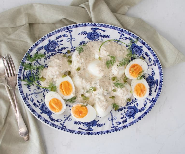 Polish egg salad with tartar sauce