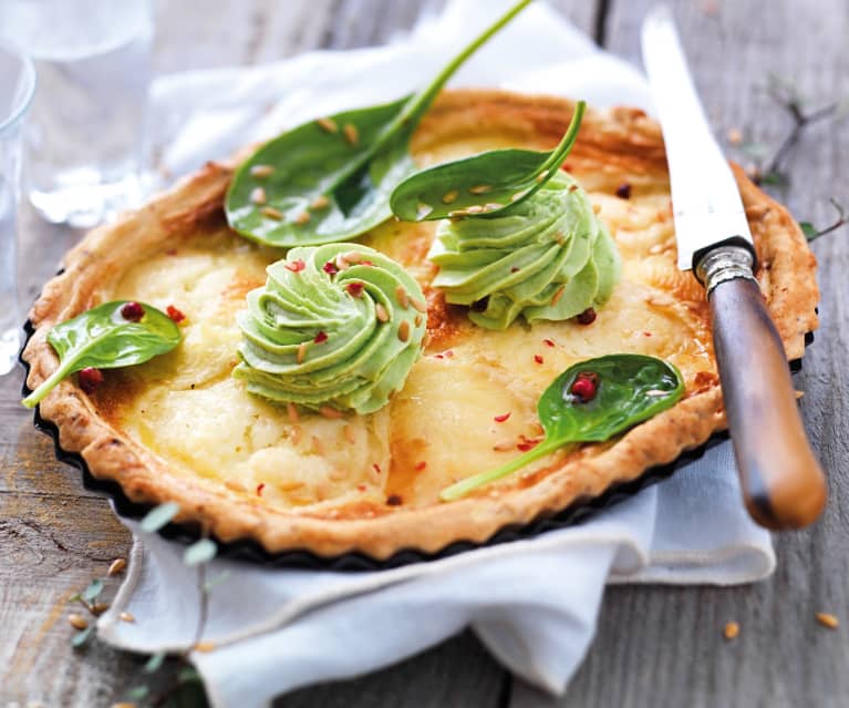 Tartelette au chèvre et crème d'épinard