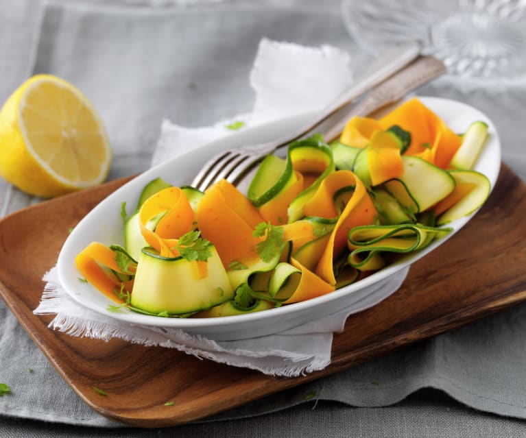 Tagliatelle de carotte et courgette vapeur