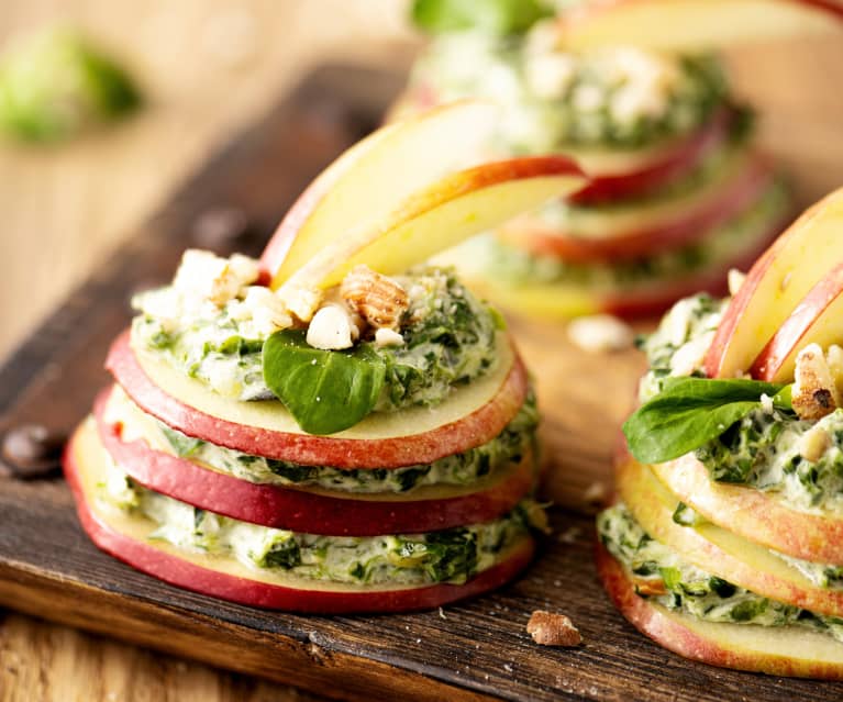 Apple Mille-feuille with Lamb's Lettuce and Nuts