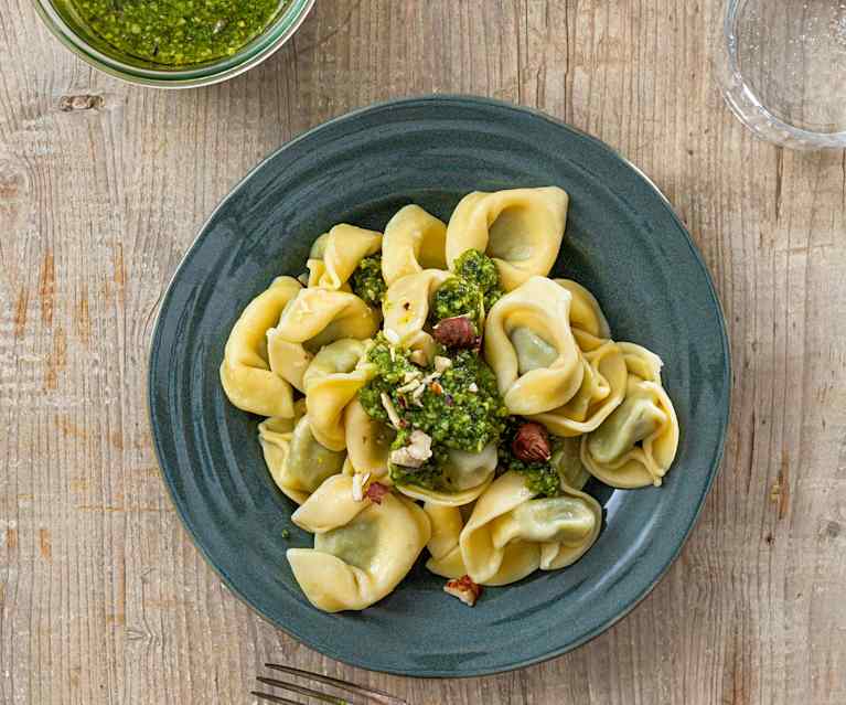 Tortelloni au pesto de noisettes