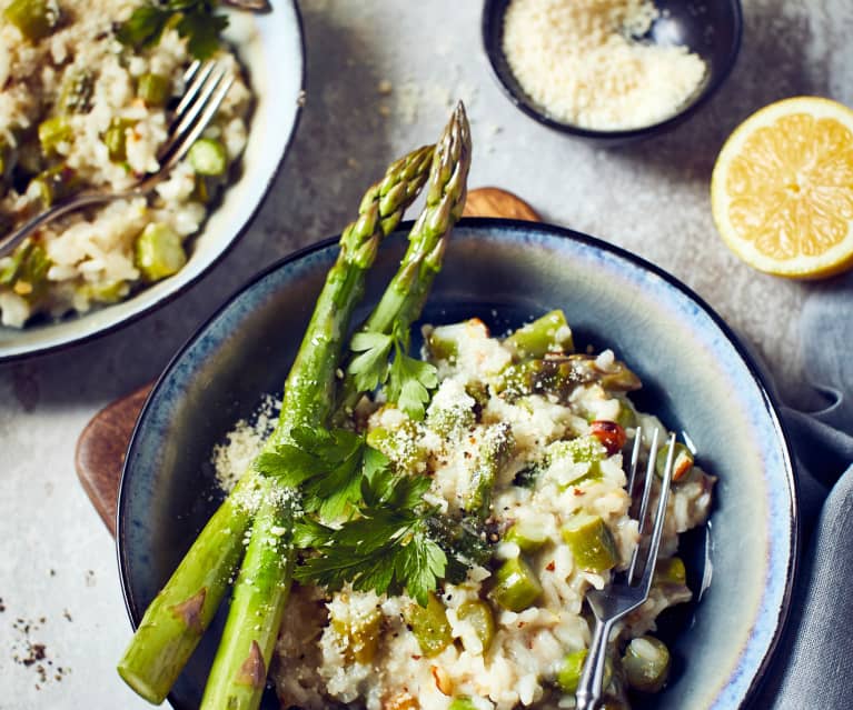 Grünes Spargel-Risotto