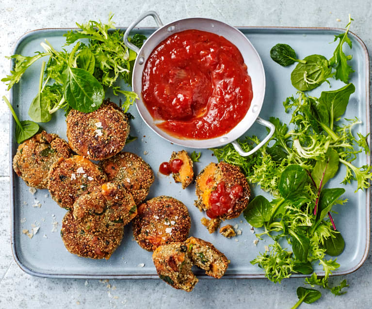 Sweet potato and wakame patties (Jude Blereau)