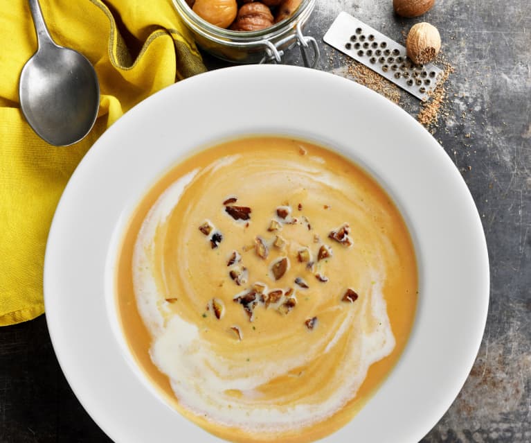 Crème de butternut aux châtaignes