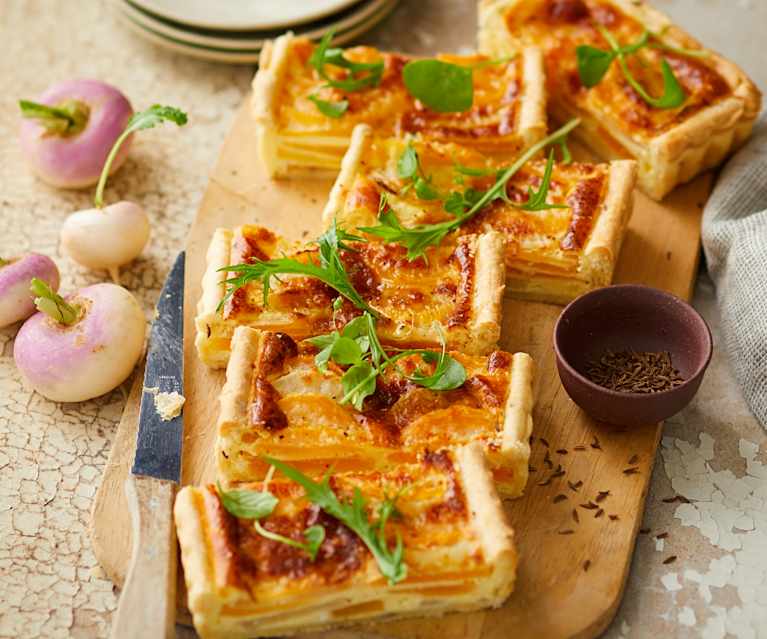 Tarte au navet et au cantal