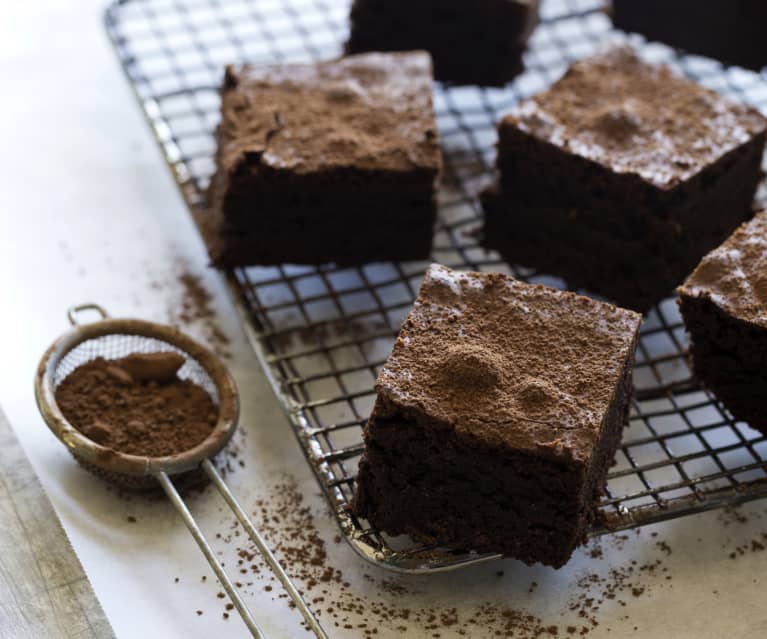 Dekadent brownie med mørk chokolade