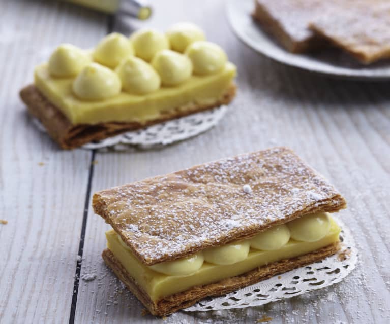 Apfel-Safran Millefeuille