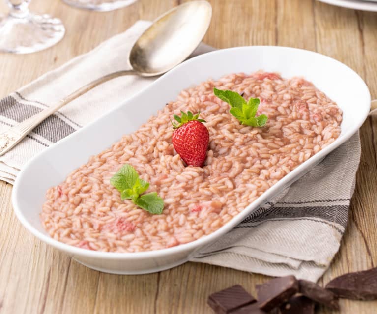 Risotto fragole e cioccolato