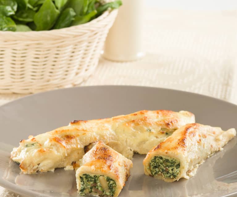 Pancakes with Spinach, Bacon and Ricotta Pancakes with Spinach, Bacon and Ricotta