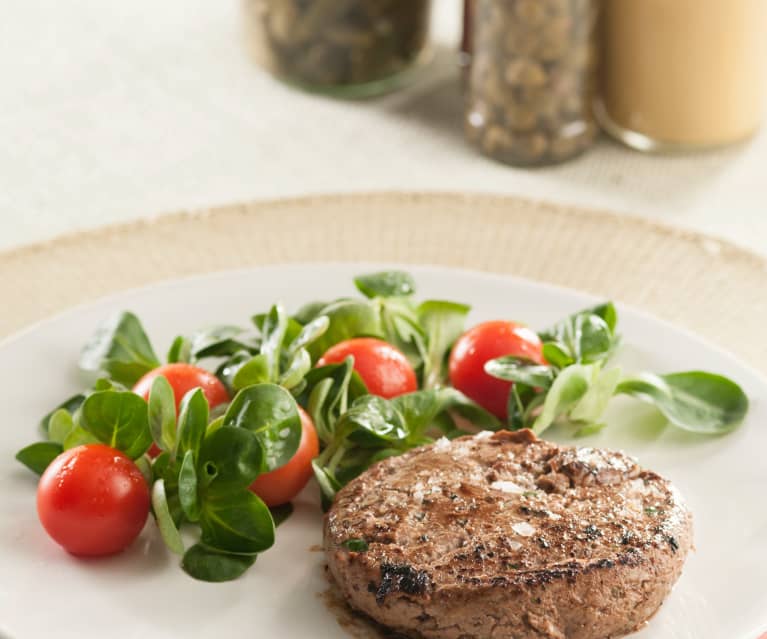 Hamburguesas de steak tartar para dos