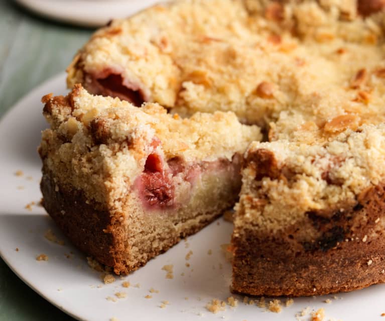 Raspberry Peach Crumb Cake