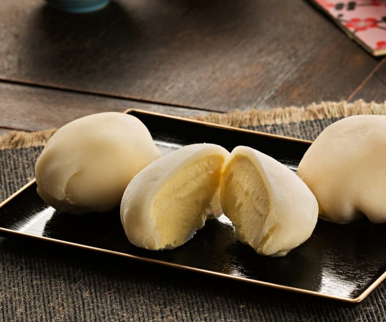 Mochi relleno de helado (Mochi aisukurimu) - Japón