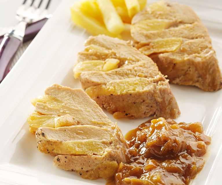 Lomo de cerdo con piña de lata Lomo de cerdo con piña de lata