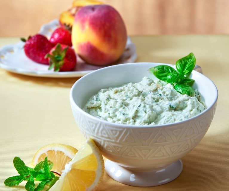 Salsa ricotta, basilico e miele