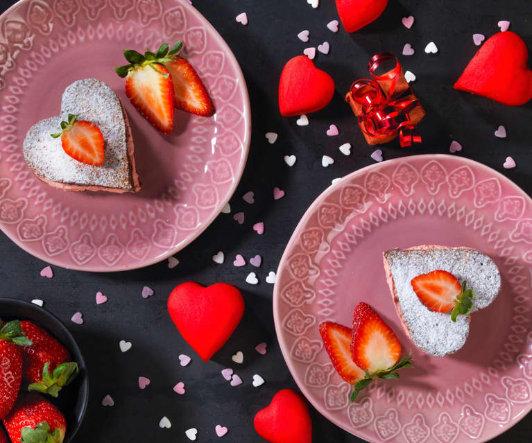 Gâteau individuel chocolat et fraises