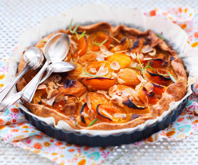 Tarte rustique abricot-romarin ou lavande