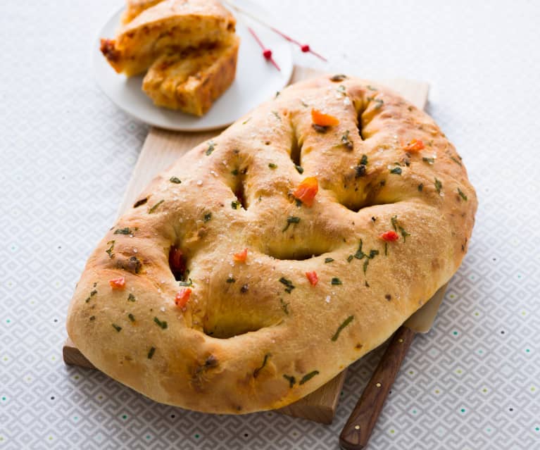 Fougasse à la tomate et au chorizo