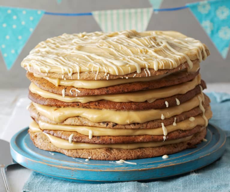 Tarta de cookies y mantequilla de cacahuete