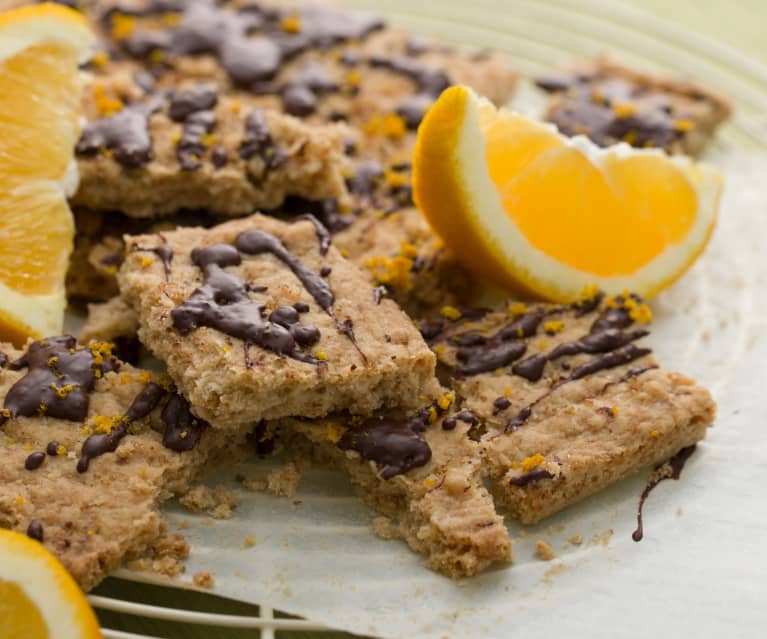 Galleta de chocolate y naranja