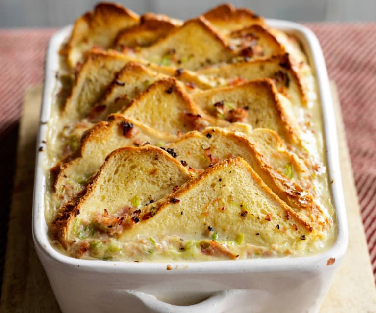 Savoury Bread and Butter Pudding