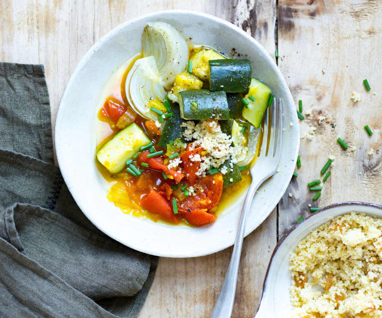 Couscous de courgettes, tomates et fenouil