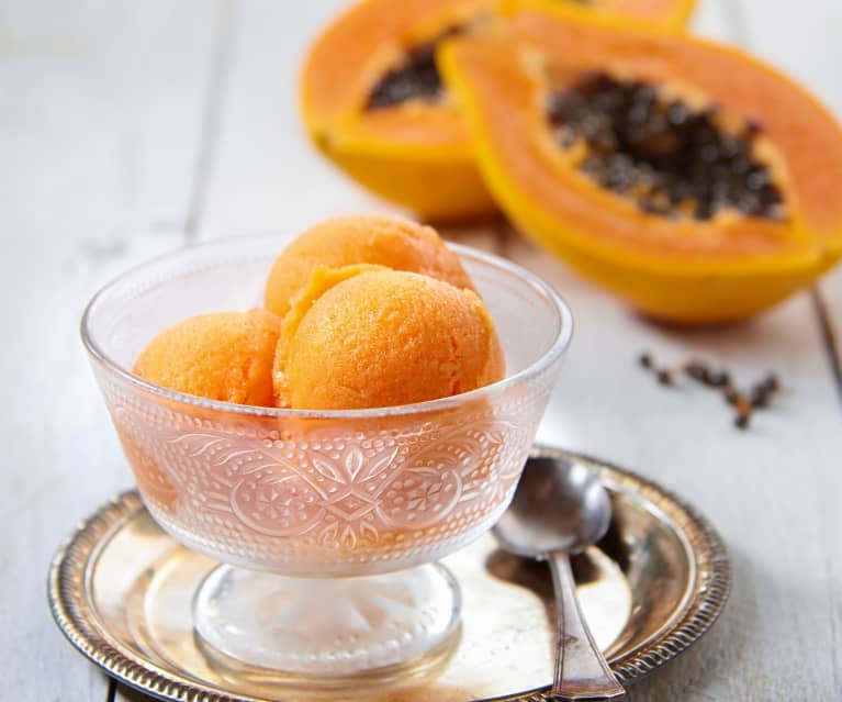 Sorbetto alla papaya