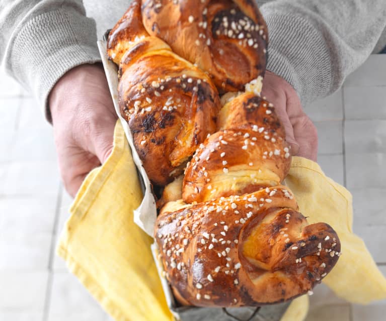 Brioche à la confiture de rhubarbes