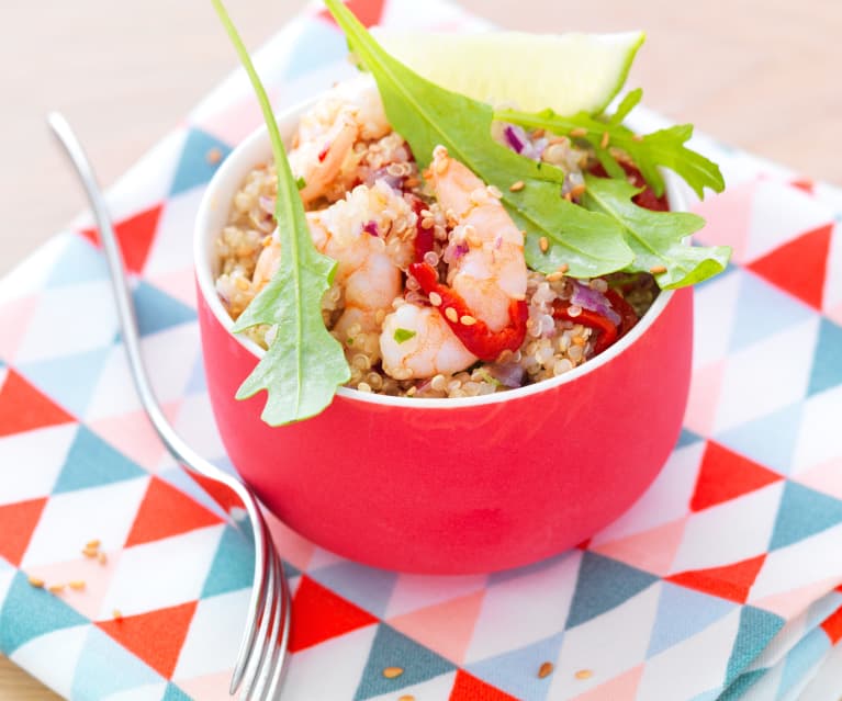 Salade de quinoa aux crevettes