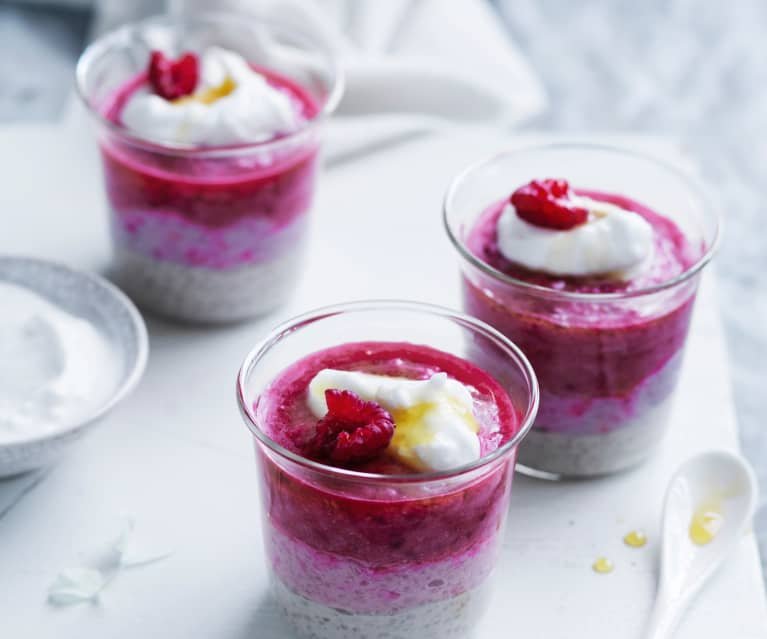 Raspberry ombré chia parfait (Post-natal)