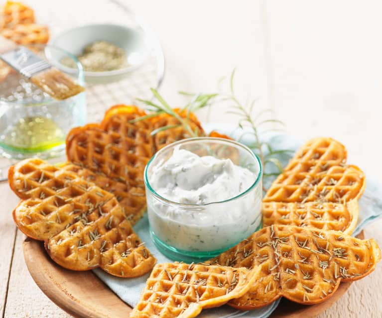 Rosmarin-Parmesan-Waffeln