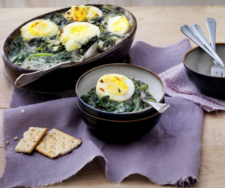 Oeufs florentine à la poêle : Recette de Oeufs florentine à la poêle