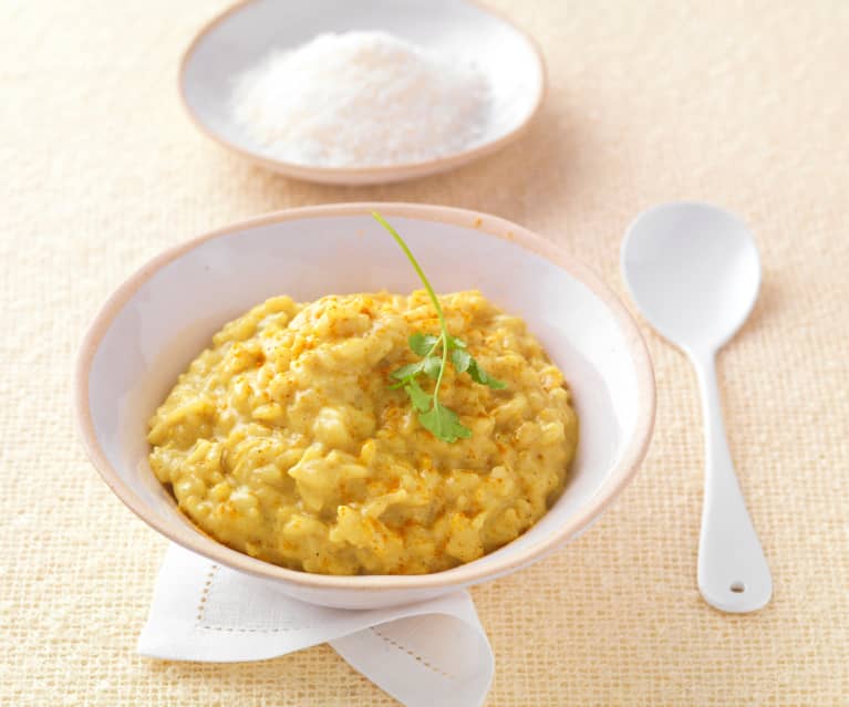 Risotto au curry et noix de coco