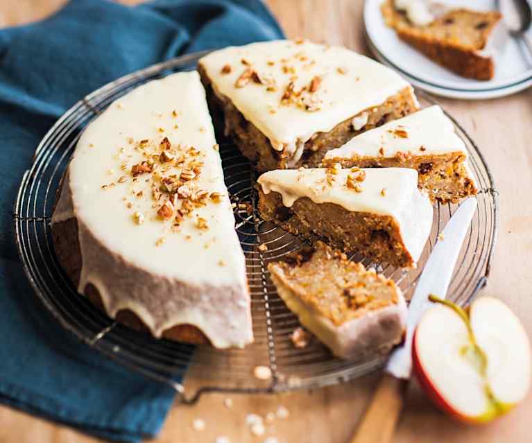 Gâteau courge, pomme et flocons d'avoine