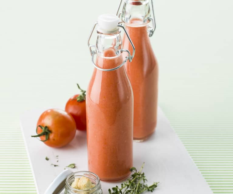 Gaspacho de tomate e melancia
