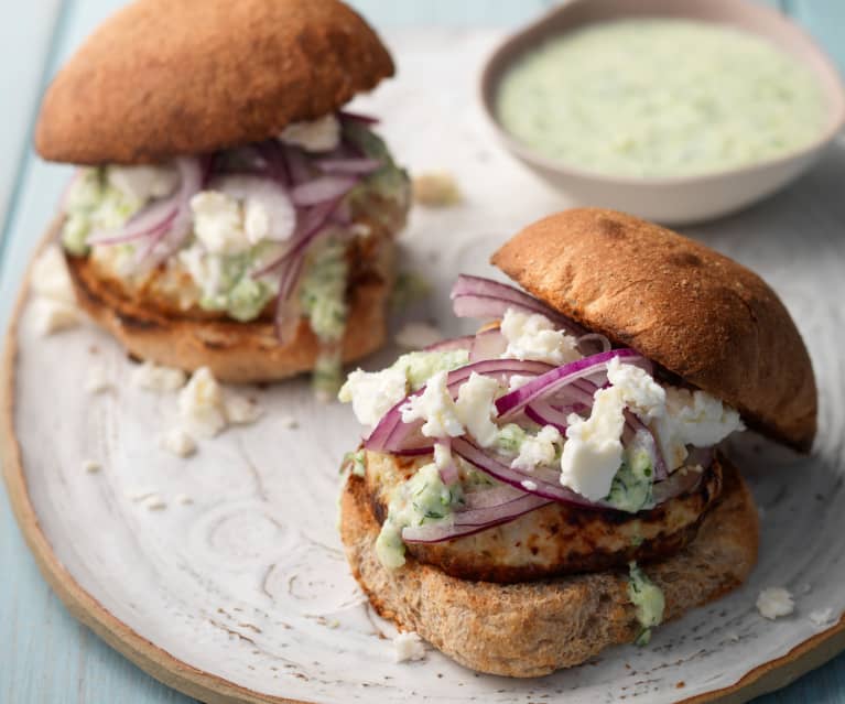 Healthy Greek Turkey Burgers