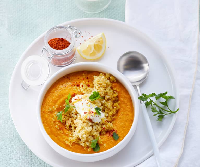 Crème de carottes au quinoa