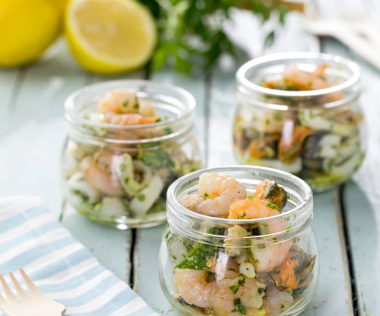 Insalata di mare in vasetto