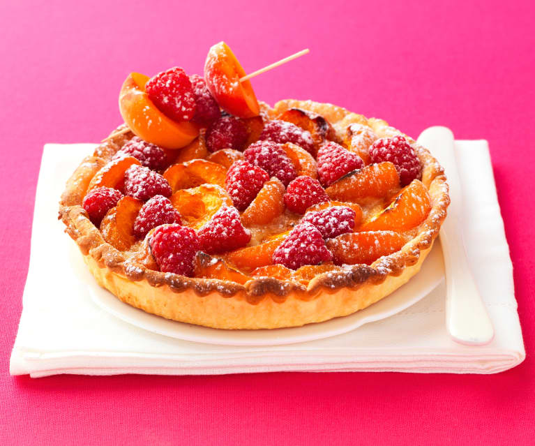 Tarte abricot-framboise